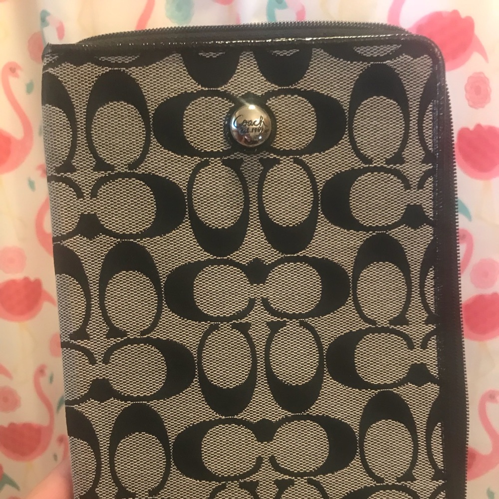 Coach mini IPad case.